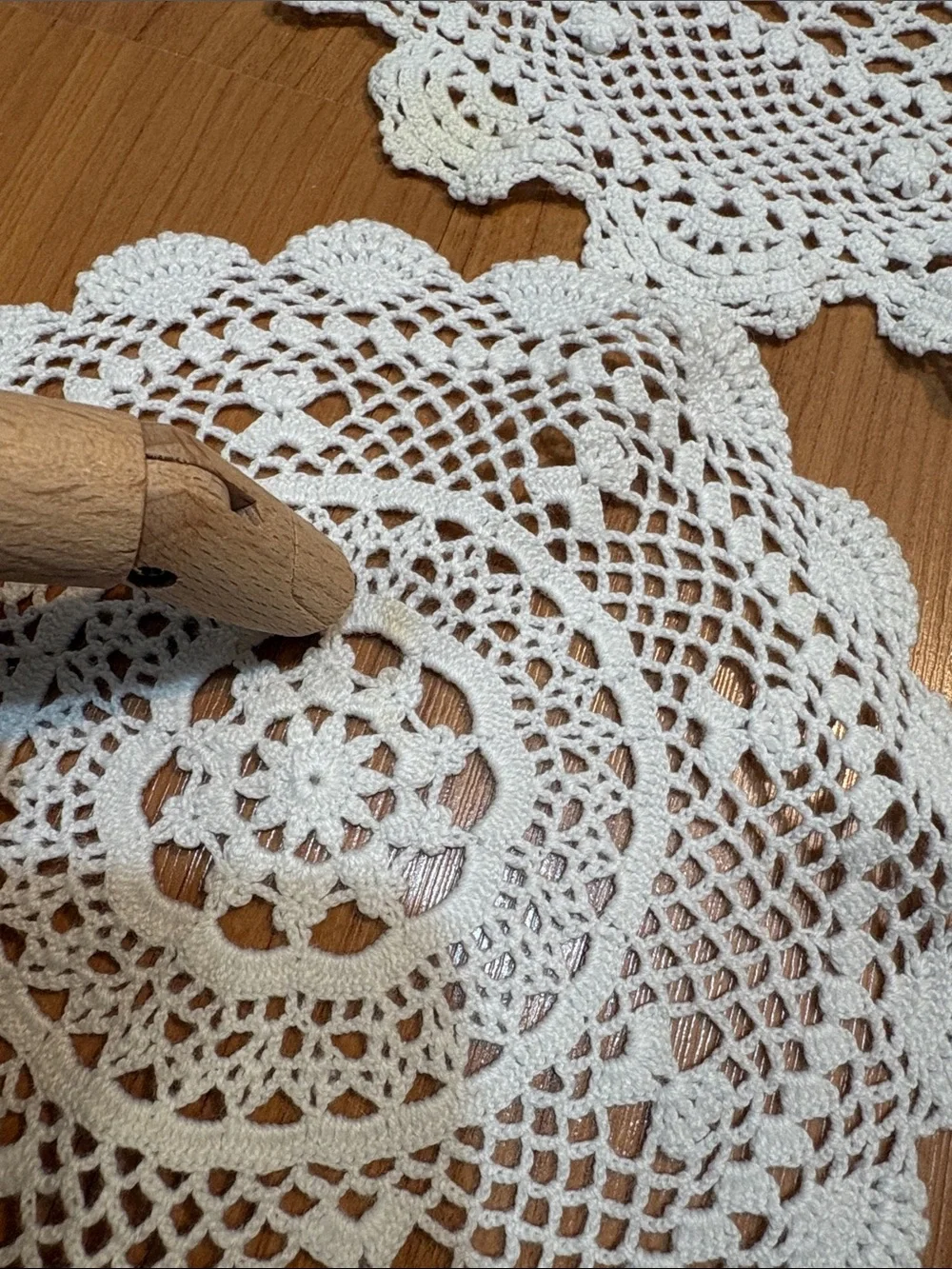 Vintage White Cotton Lace Tea Coaster (9 Pcs) Set
